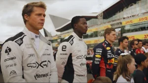 Brad Pitt Films F1 Movie at Las Vegas Grand Prix