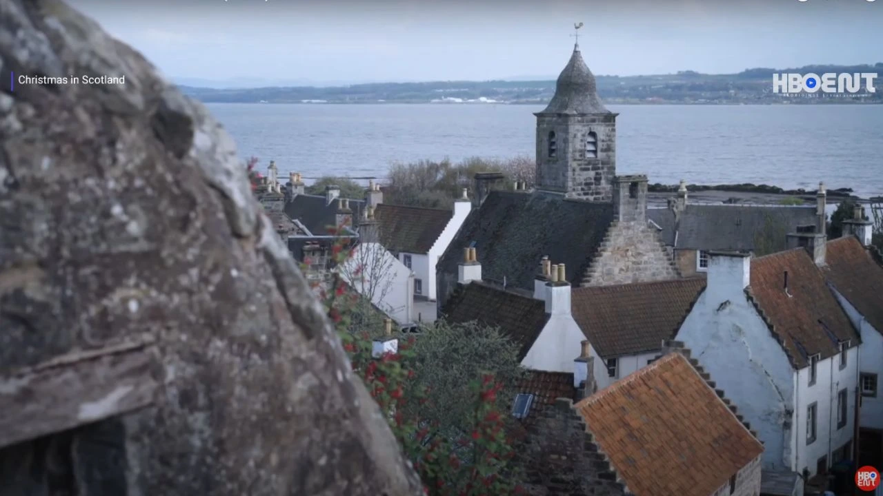 Christmas in Scotland Filming in Culross, Fife, Scotland, UK