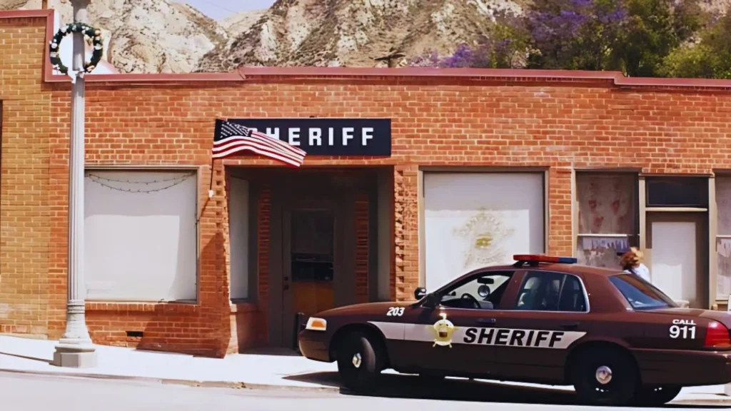 El Camino Christmas Filming in Piru, California, USA (Sheriff Station )